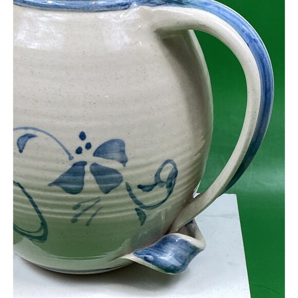 Vintage Custom Pottery Pitcher w/Unique Flip Bottom Handle Artist Signed Erin 98 - Picture 8 of 12